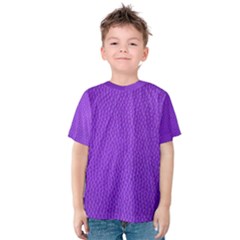 Purple Skin Leather Texture Pattern Kids  Cotton Tee