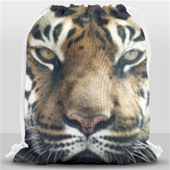 Tiger Bengal Stripes Eyes Close Drawstring Bag (large)