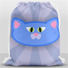 Advertise Animal Boarding Cat Drawstring Bag (large)