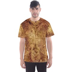 Map Of The World Old Historically Men s Sports Mesh Tee