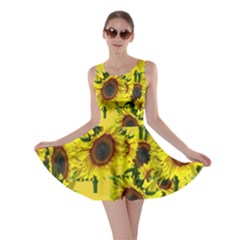 Sun Flower Pattern Background Skater Dress
