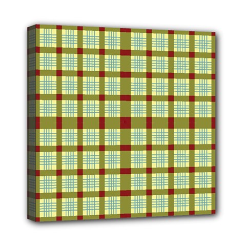 Geometric Tartan Pattern Square Multi Function Bag	