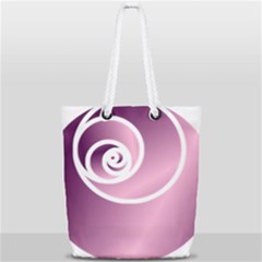Rose Full Print Rope Handle Tote (small)