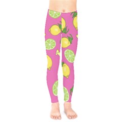 Lemons And Limes Pink Kids  Legging