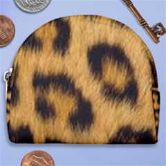 Animal Print Leopard Horseshoe Style Canvas Pouch