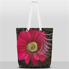 Fantasy Flower Fractal Blossom Full Print Rope Handle Tote (small)