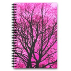 Pink Silhouette Tree 5 5  X 8 5  Notebook