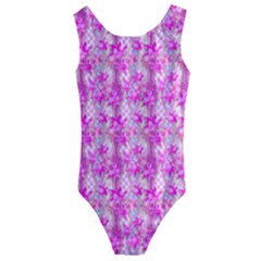 Maple Leaf Plant Seamless Pattern Kids  Cut-out Back One Piece Swimsuit
