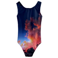 Deep Blue Sunset Kids  Cut-out Back One Piece Swimsuit