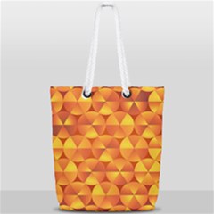 Background Triangle Circle Abstract Full Print Rope Handle Tote (small)