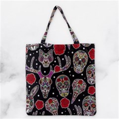 Sugar Skull Grocery Tote Bag