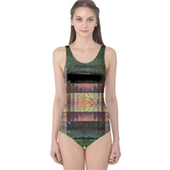 Fractal Design Pattern Decorative One Piece Swimsuit