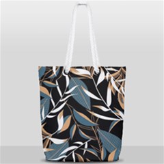 Summer Trend Seamless Background With Bright Tropical Leaves Plants Full Print Rope Handle Tote (small)