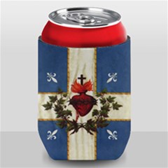 Quebec Flag Drapeau Québec Patriote Carillon Sacré-coeur Christian Catholic Old Vintage With Fleurs De Lys Thermal Can Holder