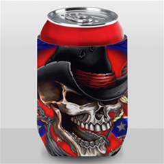 Confederate Flag Usa America United States Csa Civil War Rebel Dixie Military Poster Skull Can Holder