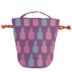 Pineapple Wallpaper Pattern 1462307008mhe Drawstring Bucket Bag
