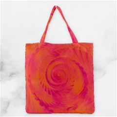 Pink And Orange Swirl Grocery Tote Bag