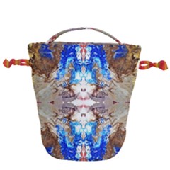 Abstract Acrylic Pouring Art Drawstring Bucket Bag