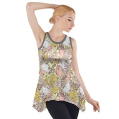 Flowers  Boho Side Drop Tank Tunic