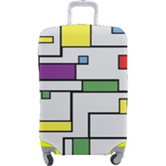 Colorful Rectangles Luggage Cover (large)