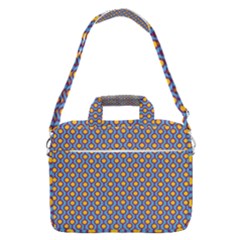Yellow Circles On A Purple Background Macbook Pro Shoulder Laptop Bag (large)