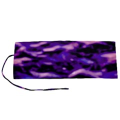Purple  Waves Abstract Series No1 Roll Up Canvas Pencil Holder (s)