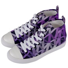 3d Lovely Geo Lines  Iv Women s Mid-top Canvas Sneakers