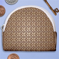 Background-chevron Chocolate Horseshoe Style Canvas Pouch
