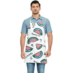 Illustration Watermelon Fruit Sweet Slicee Kitchen Apron