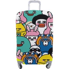 Illustration Animals Cartoon Background Pattern Luggage Cover (large)