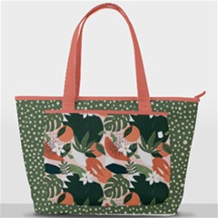 Tropical Polka Plants 2 Back Pocket Shoulder Bag 