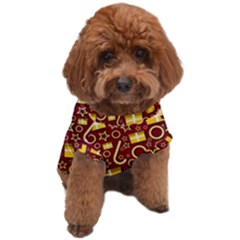 Pattern Paper Fabric Wrapping Dog T-shirt