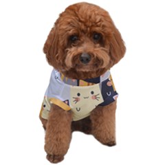Seamless Pattern Cute Cat Cartoons Dog T-shirt