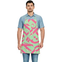 Pattern Ornament Gothic Style Elegant Font Tattoos Kitchen Apron