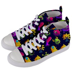 Space Patterns Women s Mid-top Canvas Sneakers