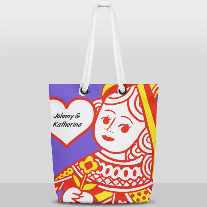 Poker Graphic Full Print Rope Handle Tote (Small)