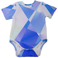 Abstract T- Shirt Blue Abstract Chess Cell Pattern Minimalism T- Shirt Baby Short Sleeve Bodysuit