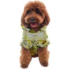 Watercolor Yellow And-white Flower Background Dog Coat