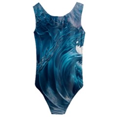 Tsunami Waves Ocean Sea Water Rough Seas 3 Kids  Cut-out Back One Piece Swimsuit