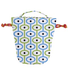 Geometric Pattern Eye Pattern Eyes Eye Print Drawstring Bucket Bag