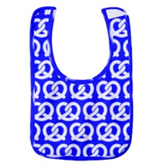 Blue Pretzel Illustrations Pattern Baby Bib