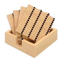 Colorful Leaf Pattern Bamboo Coaster Set