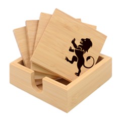 Lions Animals Wild Cats Bamboo Coaster Set
