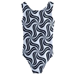 Soft-pattern-repeat-monochrome Kids  Cut-out Back One Piece Swimsuit