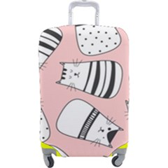 Cute Cats Cartoon Seamless-pattern Luggage Cover (large)