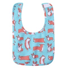 Corgis On Teal Baby Bib