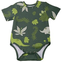 Cute Dinosaur Pattern Baby Short Sleeve Bodysuit