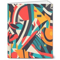 Colorful Abstract 8  X 10  Hardcover Notebook