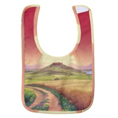 Landscape Sunset Orange Sky Pathway Art Baby Bib