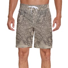 Vintage Map Europe Men s Beach Shorts